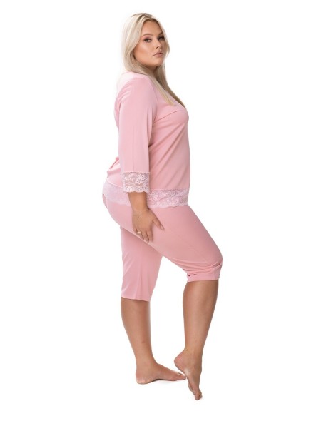 Pajamas women's pink Mewa Peonia