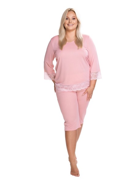 Pajamas women's pink Mewa Peonia