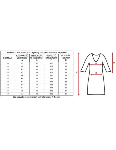 Shirt night women's with wiskozy Mewa Doris 6076