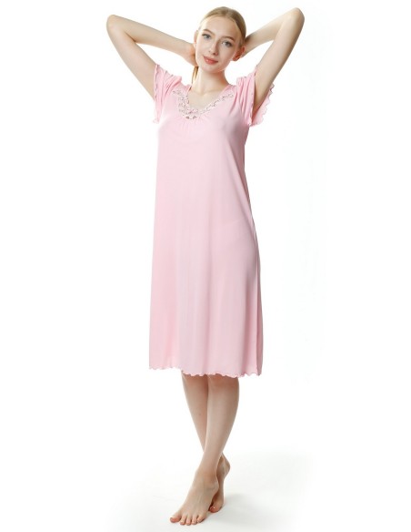 Shirt night women's with short sleeve, Mewa 4112
