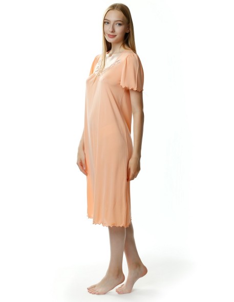 Koszula nocna damska z krótkim rękawem, Mewa 4112