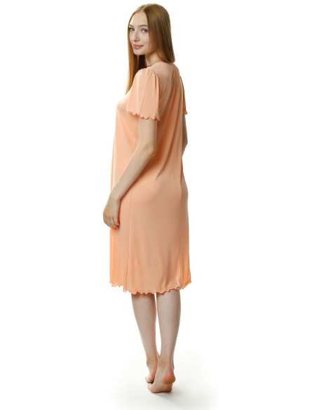 Koszula nocna damska z krótkim rękawem, Mewa 4112