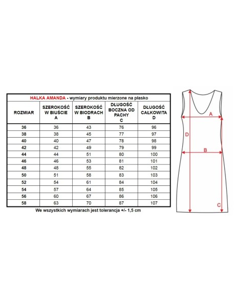 Slip women's camisole short, Mewa 4126