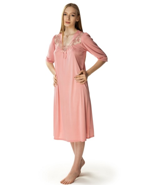 Shirt women's night with short sleeve, Mewa 4133