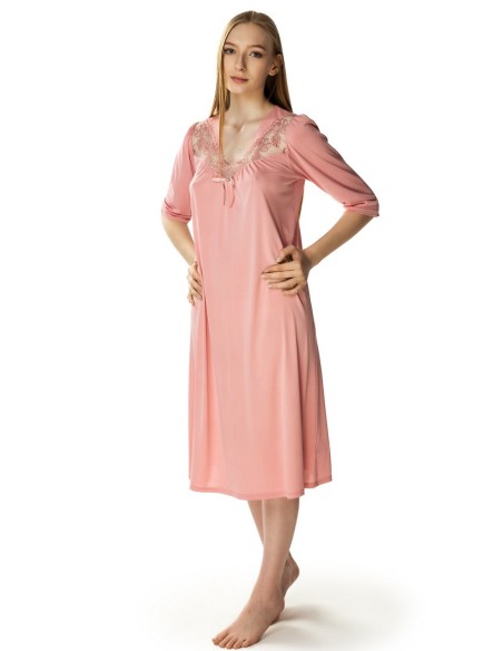 Shirt women's night with short sleeve, Mewa 4133