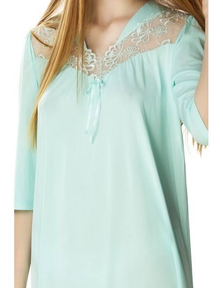 Koszula damska nocna z krótkim rękawem, Mewa 4133