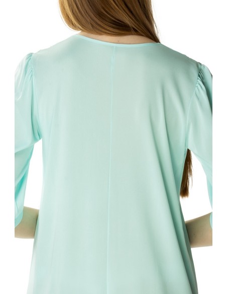 Koszula damska nocna z krótkim rękawem, Mewa 4133