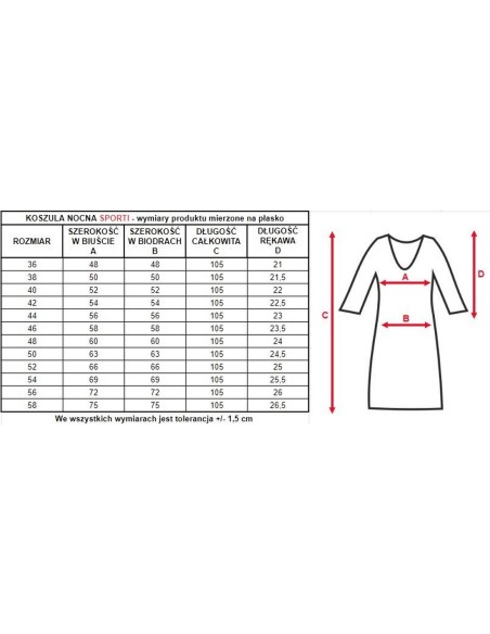 Shirt night with wiskozy Mewa Sporti