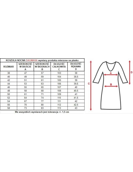 Koszula nocna z wiskozy Mewa Dagmara 