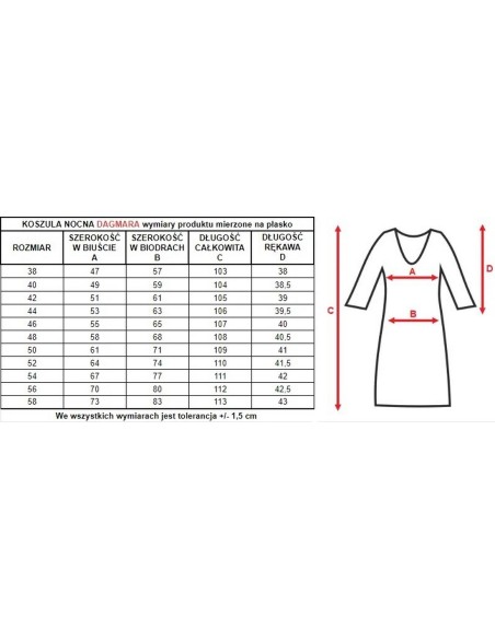 Koszula nocna z wiskozy Mewa Dagmara 
