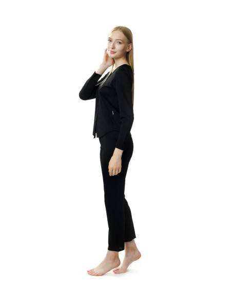 Piżama damska długa rozpinana Mewa Maria 