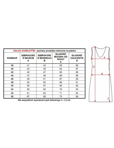 Short slip on wide straps Mewa Charlotte