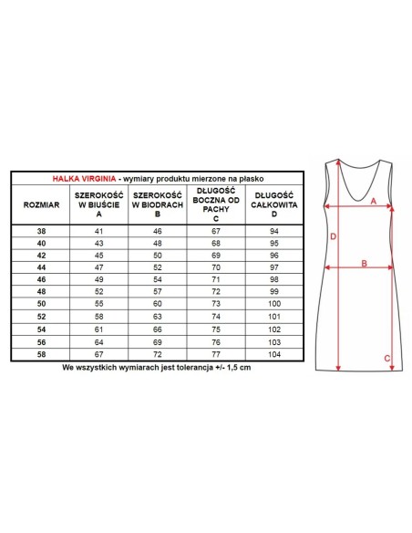 Slip women's under dress Mewa Virginia