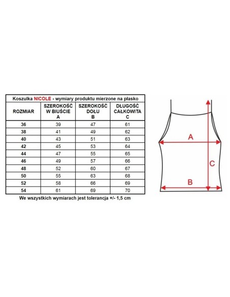 Undershirt ladies' camisole Mewa Nicole