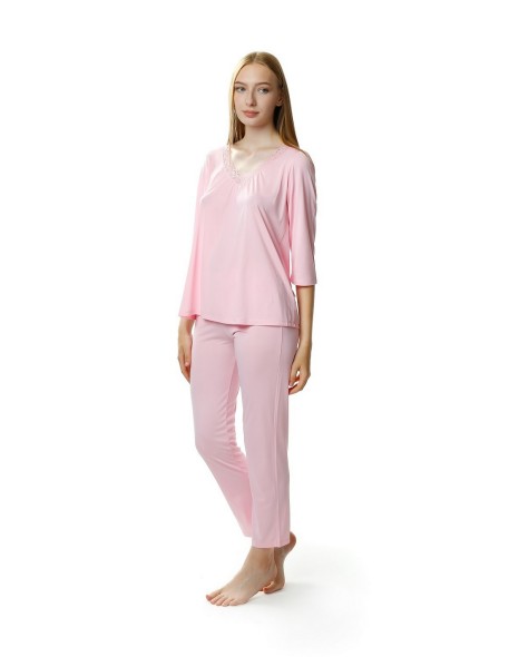 Pajamas with wiskozy women's 3/4 sleeve Mewa...