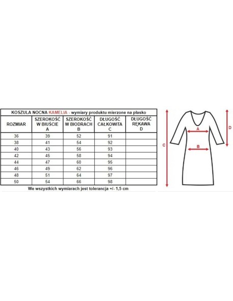 Koszulka nocna na ramiączkach różowa Mewa Kamelia 