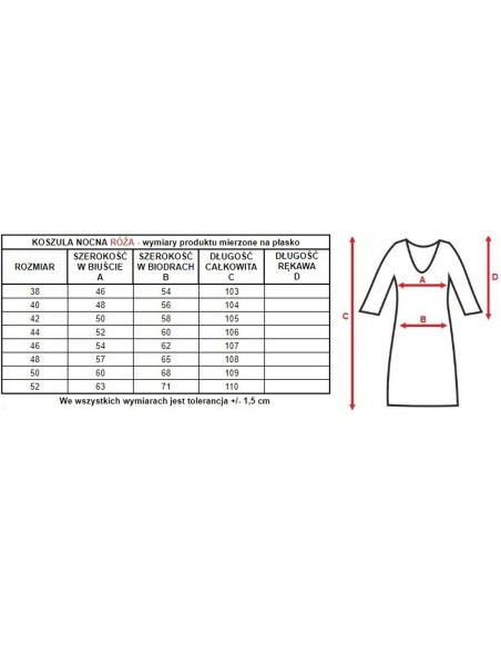 Shirt night women's camisole long, Mewa 4114