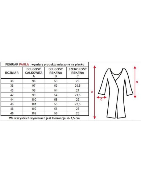Letni szlafrok damski długi rękaw Mewa Paula 