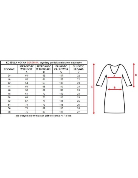 Koszula nocna jedwab wiskozowy Mewa Berenika 