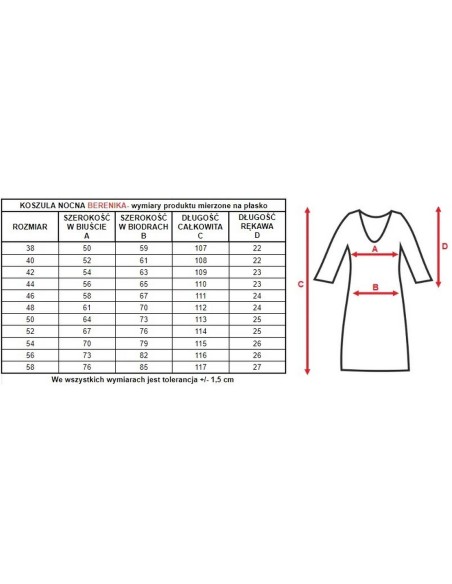 Koszula nocna jedwab wiskozowy Mewa Berenika 