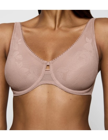 Biustonosz minimizer Triumph Wild Rose Sensation W01 chocolate mousse