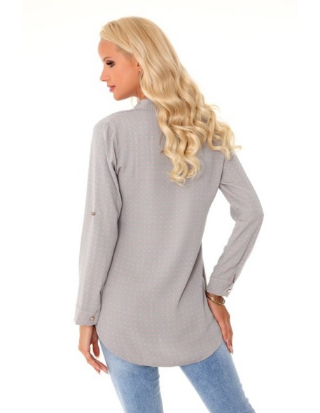 Verinn blouse women's polka dots long sleeves...