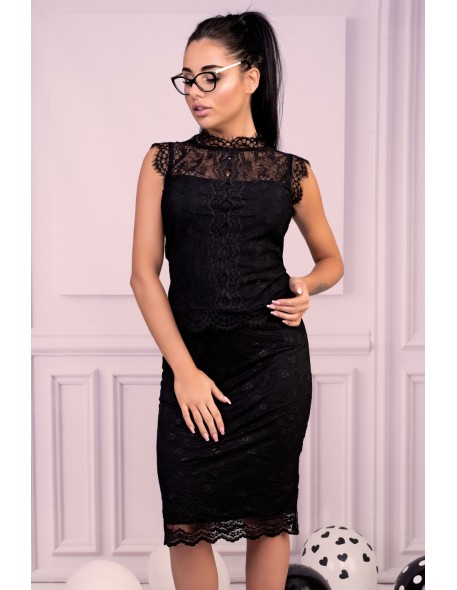 Nomades set ladies' blouse and skirt black,...