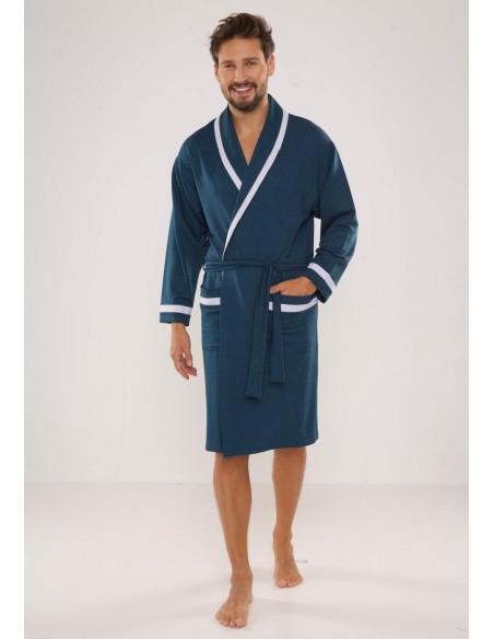 Bruno bathrobe male with collar m-2xl, De Lafense 564