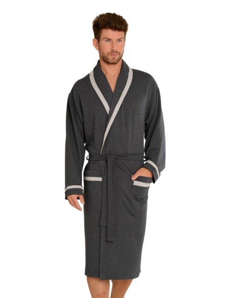 Bruno bathrobe male with collar m-2xl, De Lafense 564