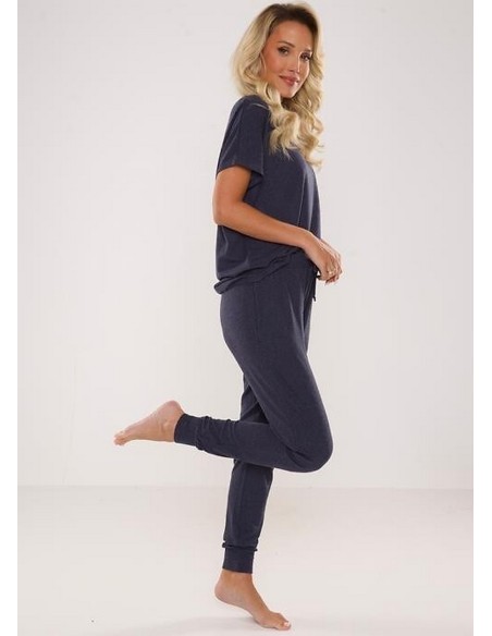 Paula piżama damska krótki rękaw, De Lafense 524