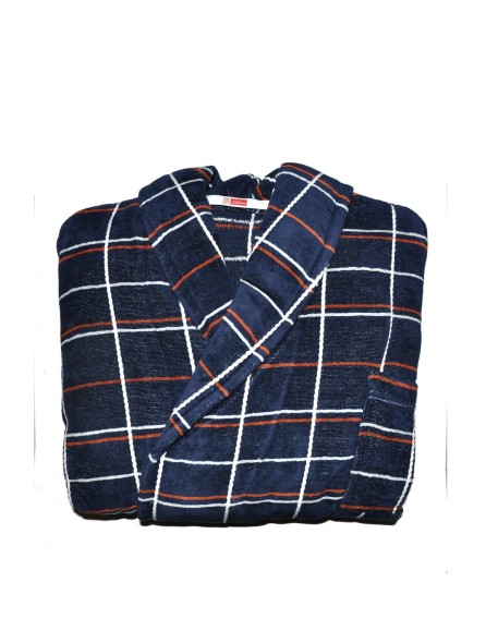 Twin frotte szlafrok męski długi z kołnierzem,...