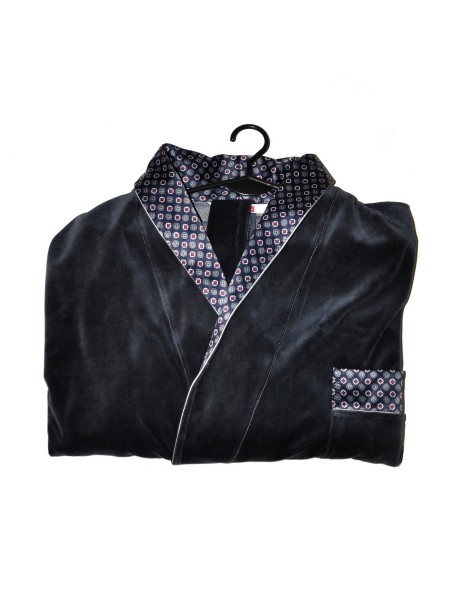 Bonjur bathrobe male short with collar, De...