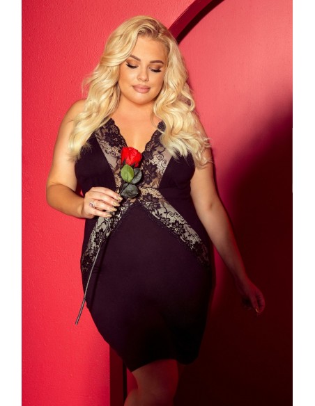 Agnes koszula nocna damska krótka szerokie ramiączko, De Lafense 879