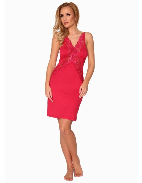 Agnes koszula nocna damska krótka szerokie ramiączko, De Lafense 879