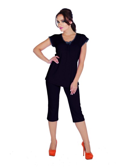 Visa pajamas women's short sleeve trousers 3/4 3xl-4xl, De Lafense 889