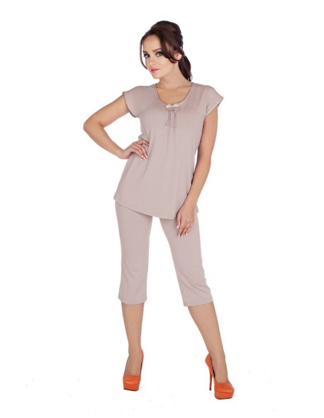 Visa pajamas women's short sleeve trousers 3/4...