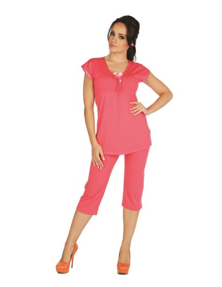 Visa pajamas women's short sleeve trousers 3/4...