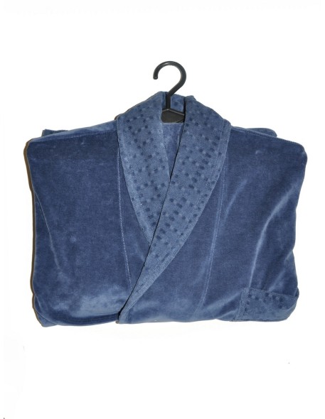 Welur bathrobe male long with collar, De...