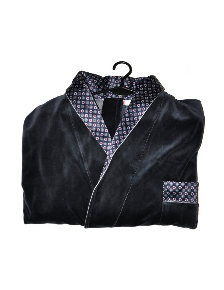 Bonjur bathrobe male long with collar, De Lafense 773