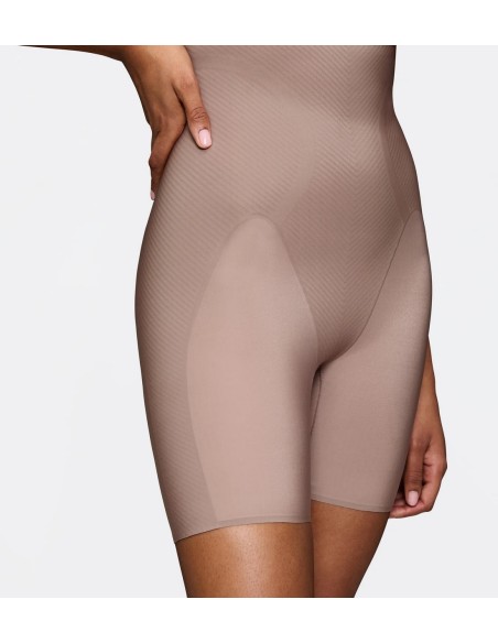 Triumph Bmu Illusion Curve Super Hw Mid-thigh chocolate mousse - majtki modelujące