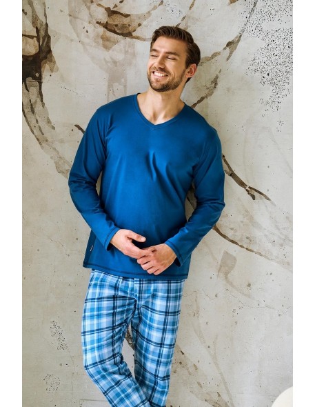 3475 pajamas men's long mark m-2xl Taro