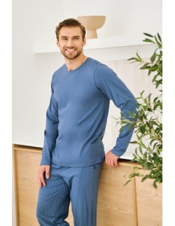 3474 pajamas men's long lorenzo m-2xl Taro