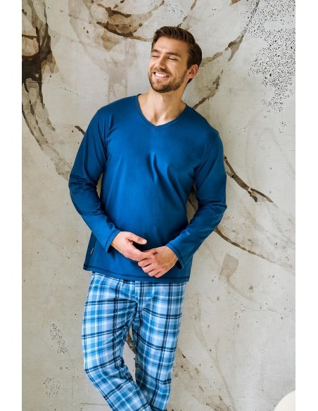3477 piżama męska długa mark 5xl-6xl Taro