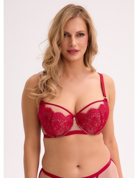 Biustonosz semi-soft aina art. 1273 czerwony Gaia
