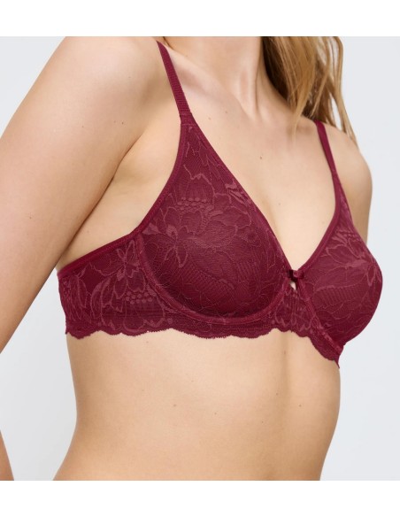 Triumph Amourette Charm T W02 sweet marsala - biustonosz koronkowy