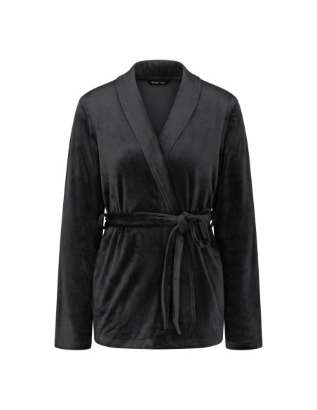 Triumph szlafrok damski Sensual Velour Robe Top 01 black