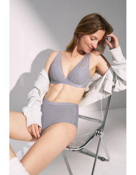 Triumph biustonosz koronkowy Aura Spotlight T Wp grey shadow