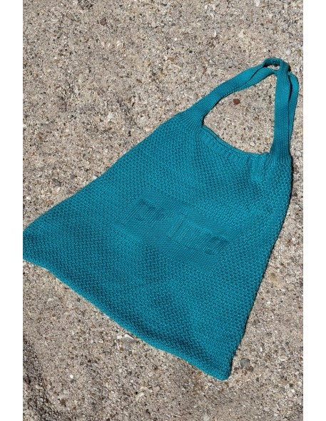 Torba dzianinowa na ramię x fobya turkusowa...