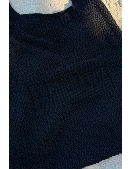 Torba dzianinowa na ramię x fobya czarna Primo