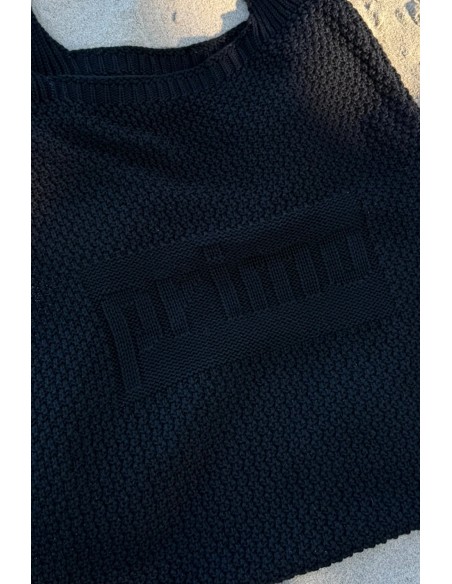 Torba dzianinowa na ramię x fobya czarna Primo